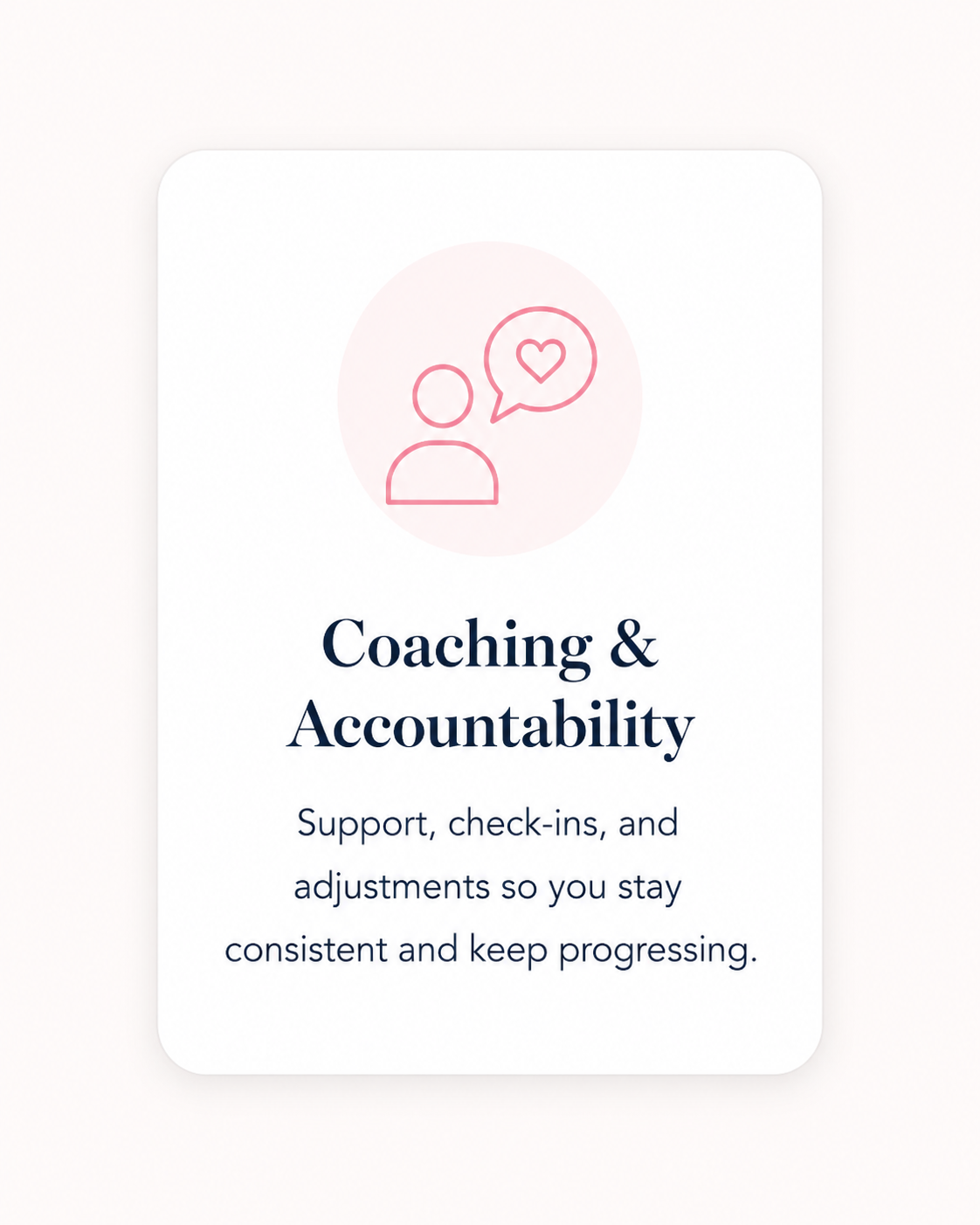 Coaching and Accountability value card